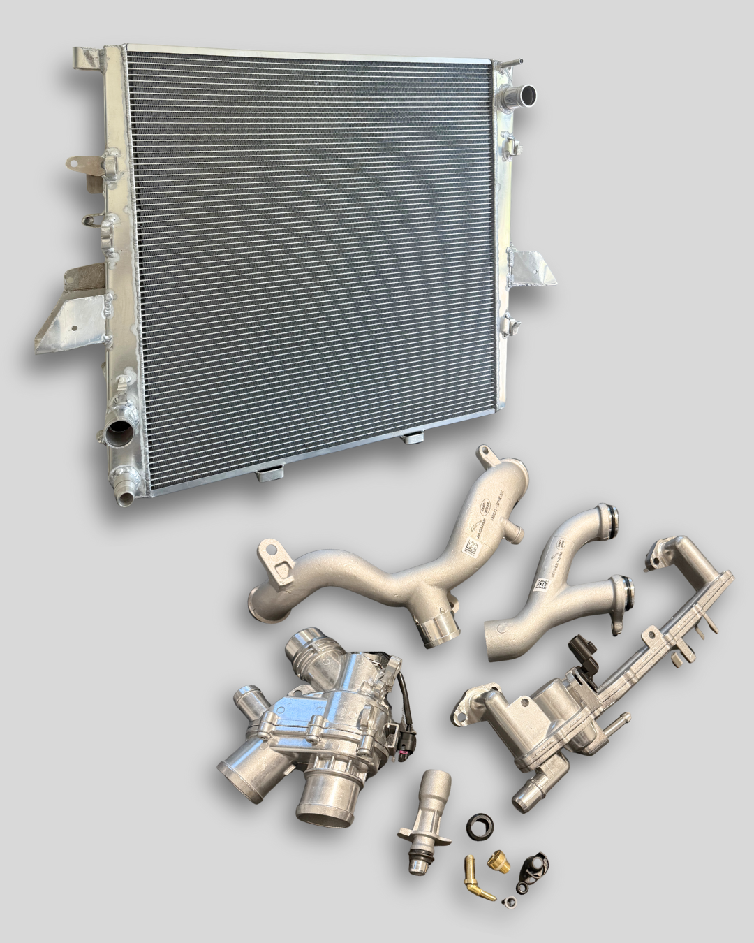 Cooling pipes aluminium kit with radiator