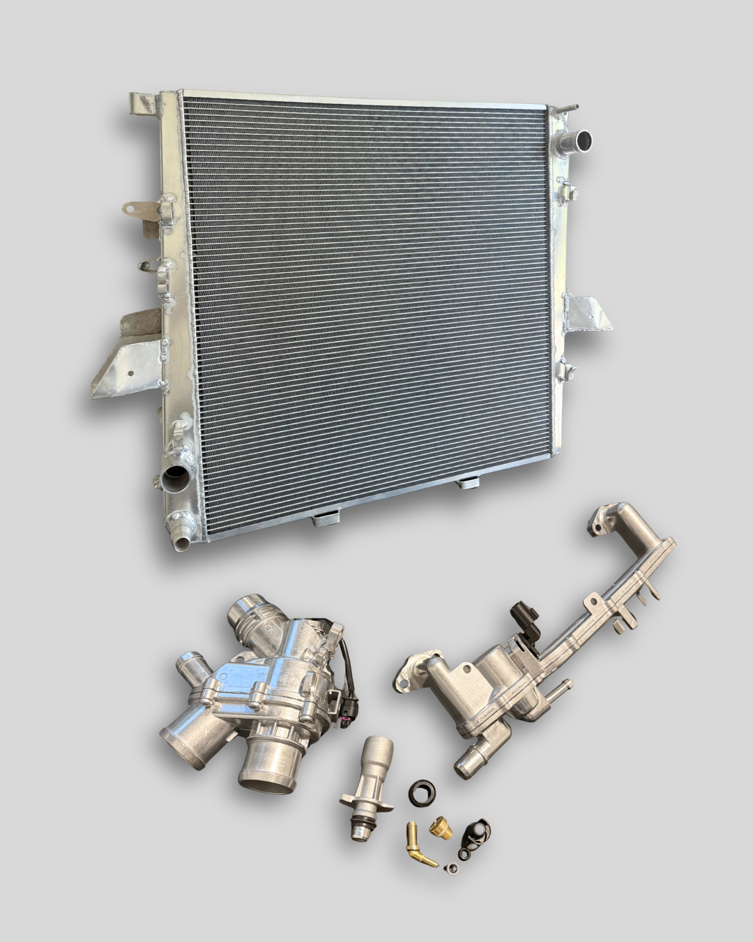 Cooling pipes aluminium kit with radiator